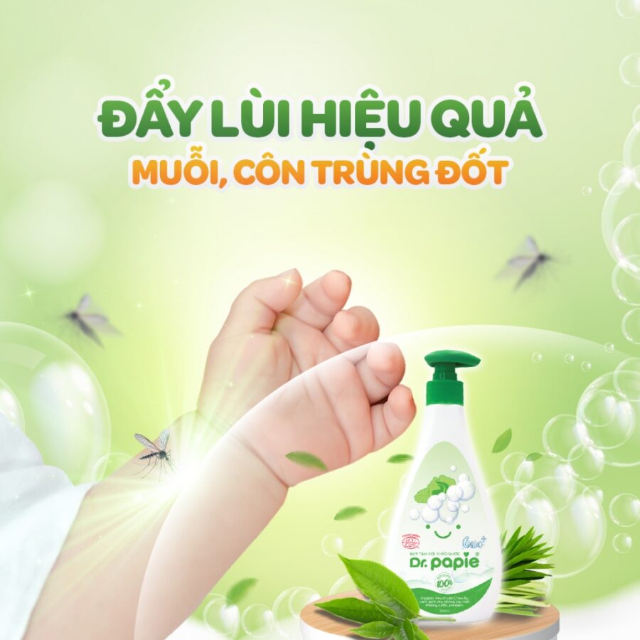 Bọt tắm gội thảo dược Dr.Papie - Sữa tắm thảo mộc cho bé từ 6 tháng - 300ML - Làm dịu da, khô thoáng da bé 1 Bot tam goi thao duoc Dr.Papie Sua tam thao moc cho be tu 6 thang 300ML giam man ngua rom say 5