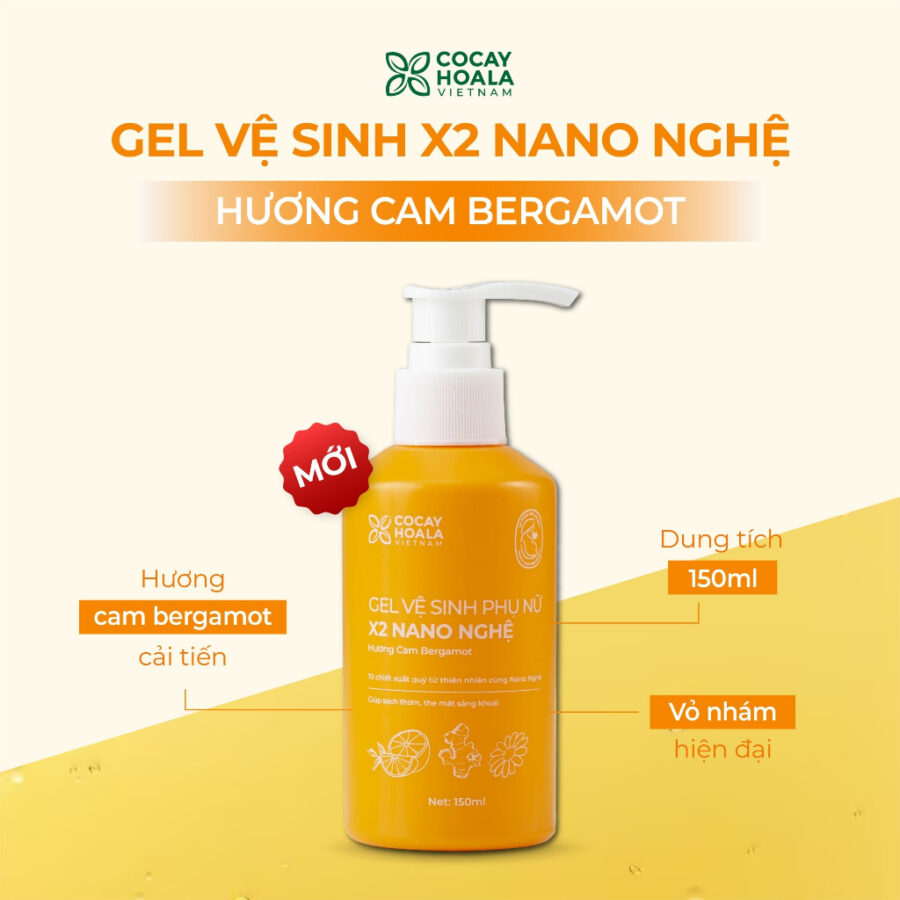 Gel ve sinh phu nu x2 nano nghe Co cay hoa la Dung dich ve sinh thanh phan tu thao moc 150ml 4 1
