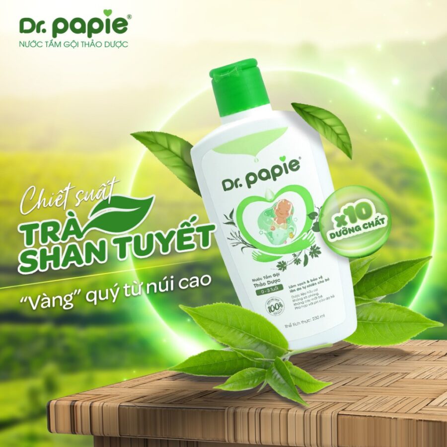 Nuoc tam thao duoc Dr.Papie Tam thao moc cho be so sinh toi 3 tuoi Giam man ngua rom say 5