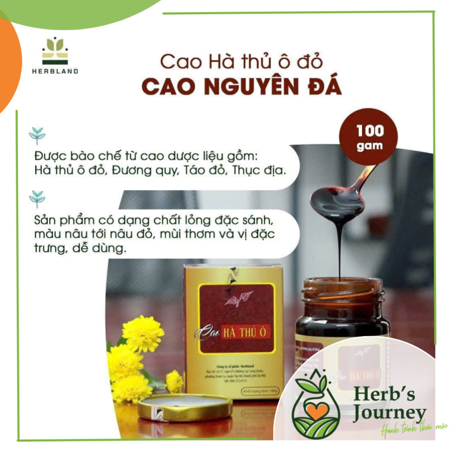 Cao Hà Thủ Ô Cao Nguyên Đá - Lọ 100g - Herbland 2 6
