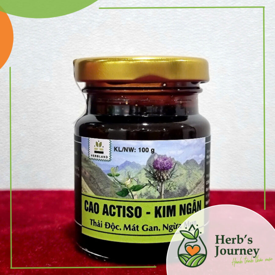 Cao Actiso + Kim ngân - Lọ 100g - Herbland - Thanh mát cơ thể 2 main 2