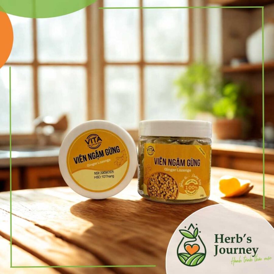 Vien ngam Gung Ginger Lozenge Vita Lo 150g 1