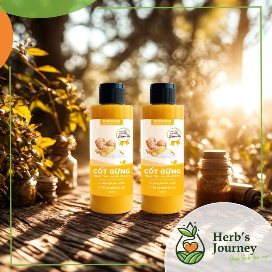 Cot Gung Tram tra Muoi Epsom Phien ban cai tien KHONG BA Chai 380ml Nano Salt 2