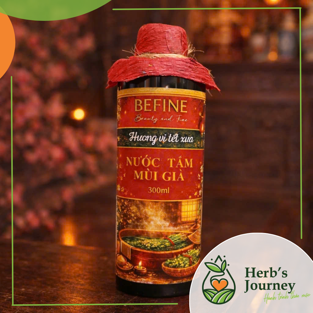 Nước tắm Mùi Già - Chai 300ml - Befine - Hương vị Tết xưa (1) Nuoc tam Mui Gia Chai 300ml Befine Huong vi Tet xua 1
